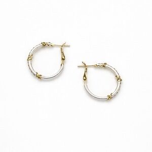 Free People Gold Pavé Hoop Earrings